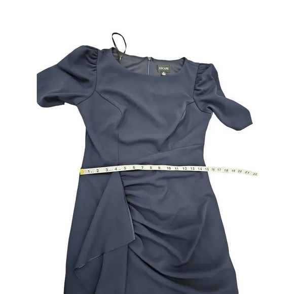 NWOT XSCAPE Ruffle Ruched Maxi Dress Sz 12 - Picture 10 of 10